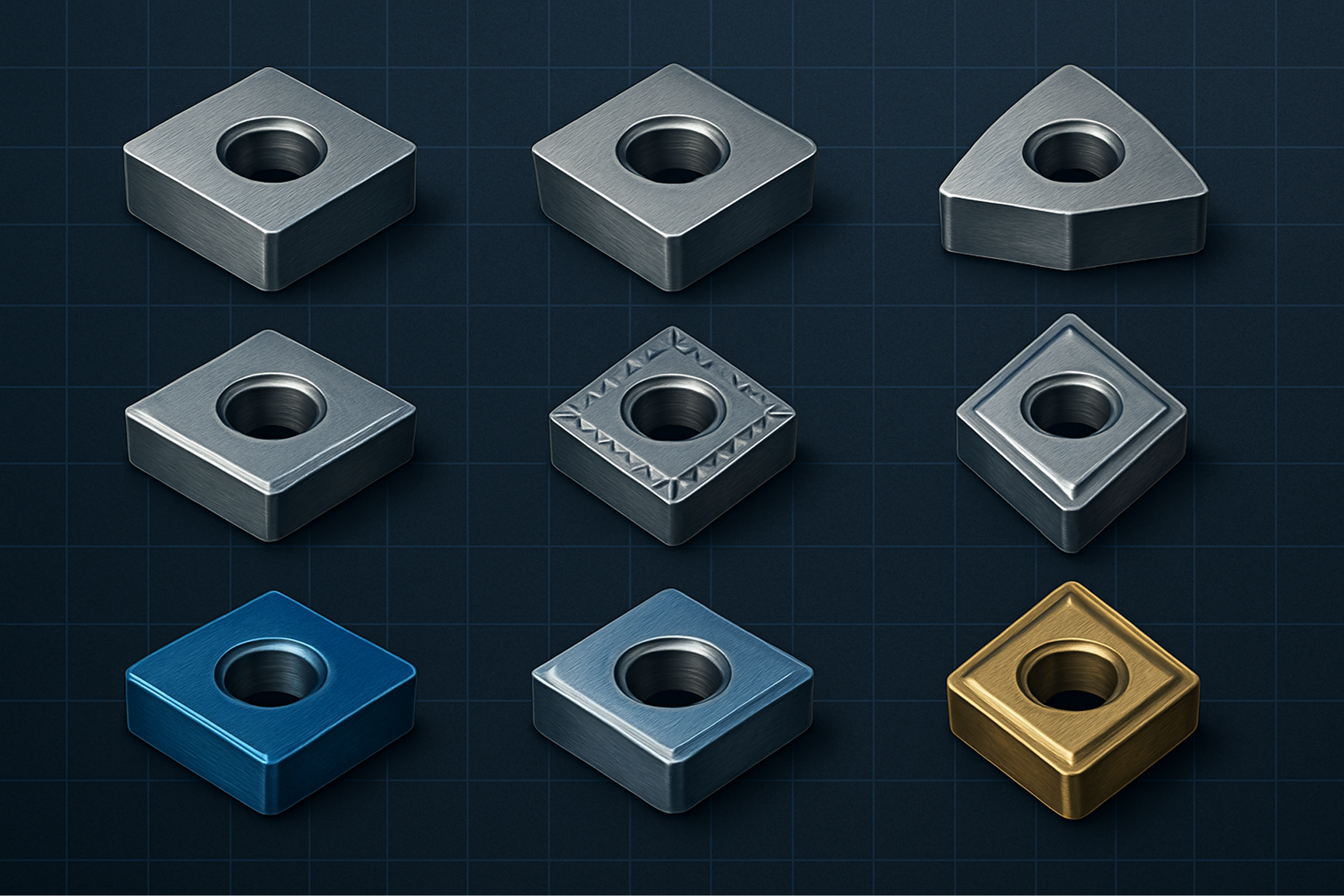 Полное руководство по выбору твердосплавных пластин: формы, кромки, покрытия