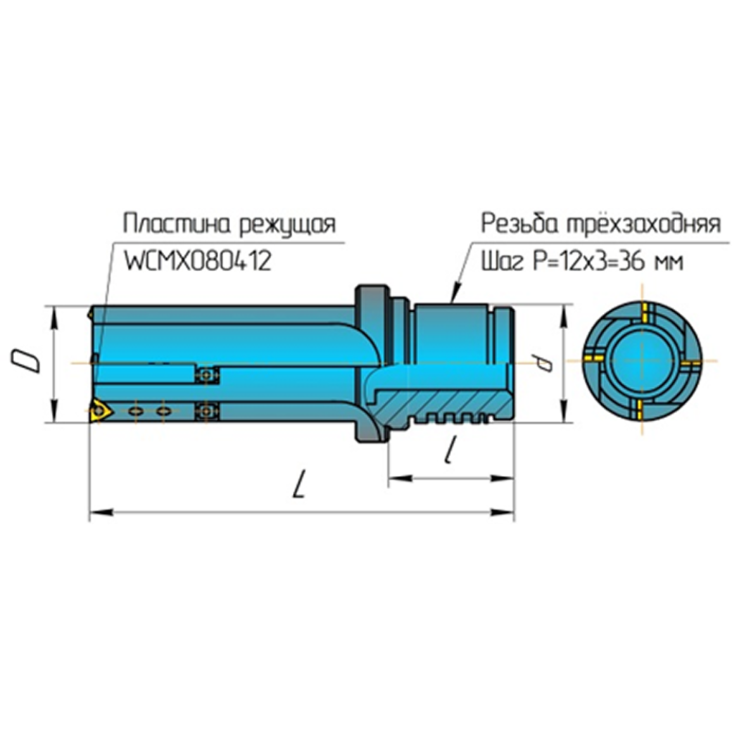 Сверло кольцевое 2307-4005-00 D 70 L 260