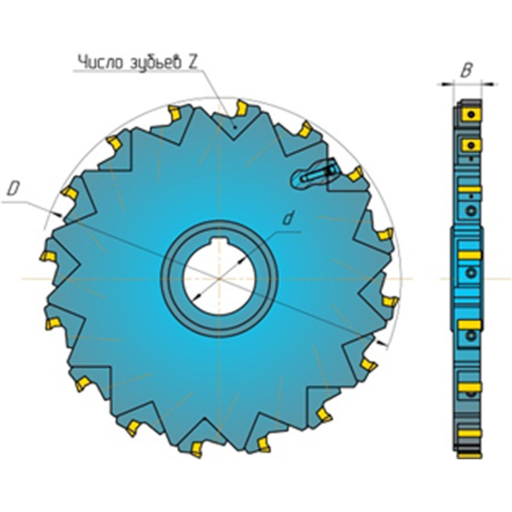 Фреза дисковая двухсторонная 2215-4024 D 130 B 13,6