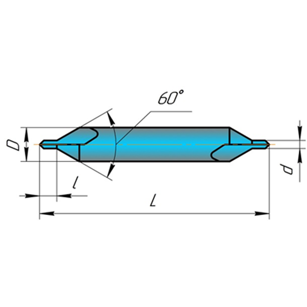 Сверло центровочное комбинированное 2317-0103 d,k12 1,60 L 37,5