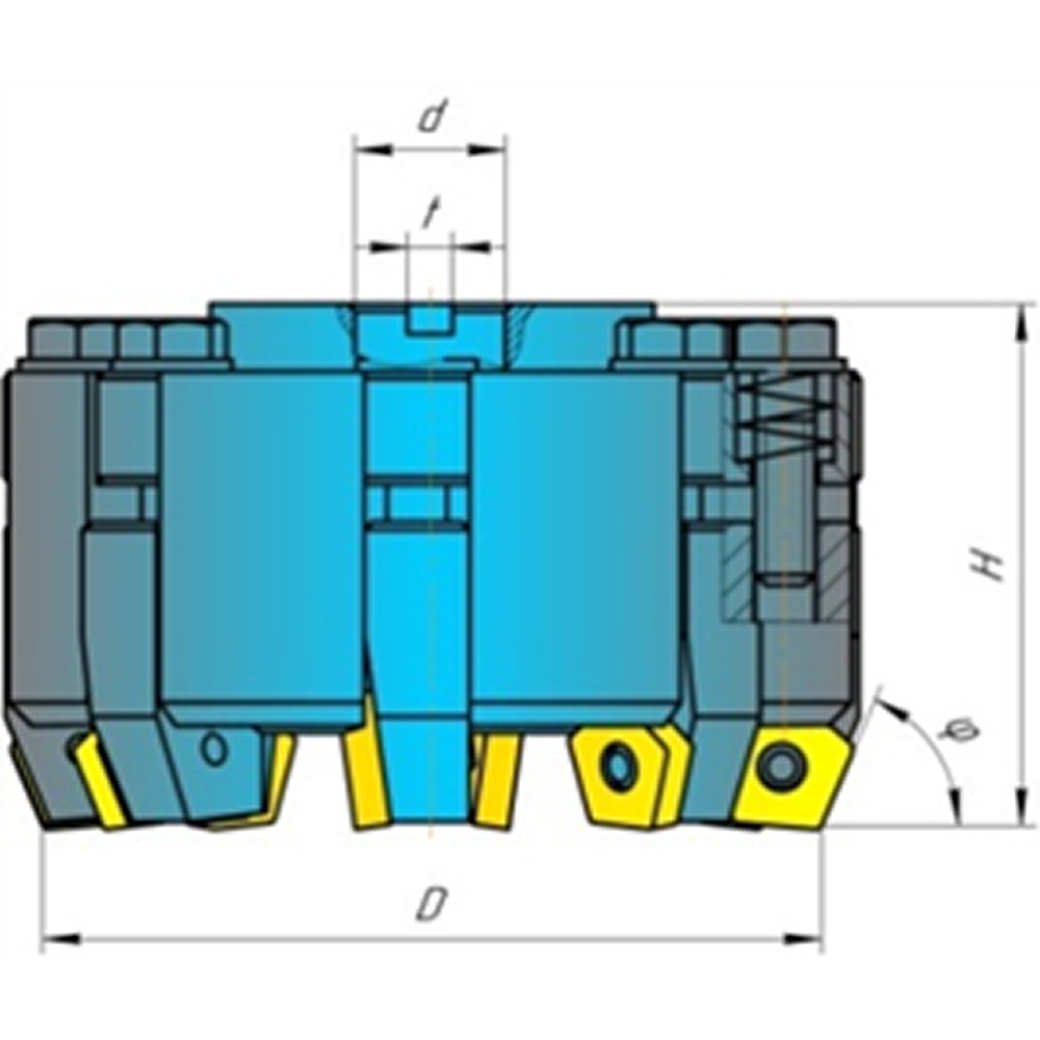 Фреза торцевая 2214-4008 D 100 φ◦ 67° Пластина PNEA-110416