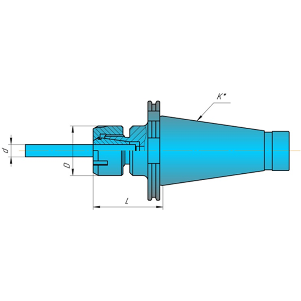 Патрон цанговый  6151-4020-08 K 30 ER20