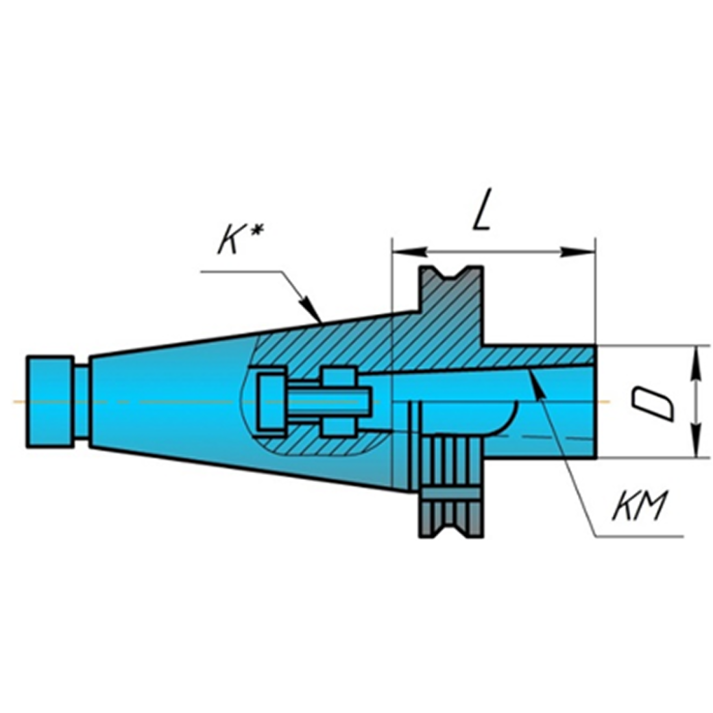 Втулка переходная 6103-4013 K 40 Конус морзе 2