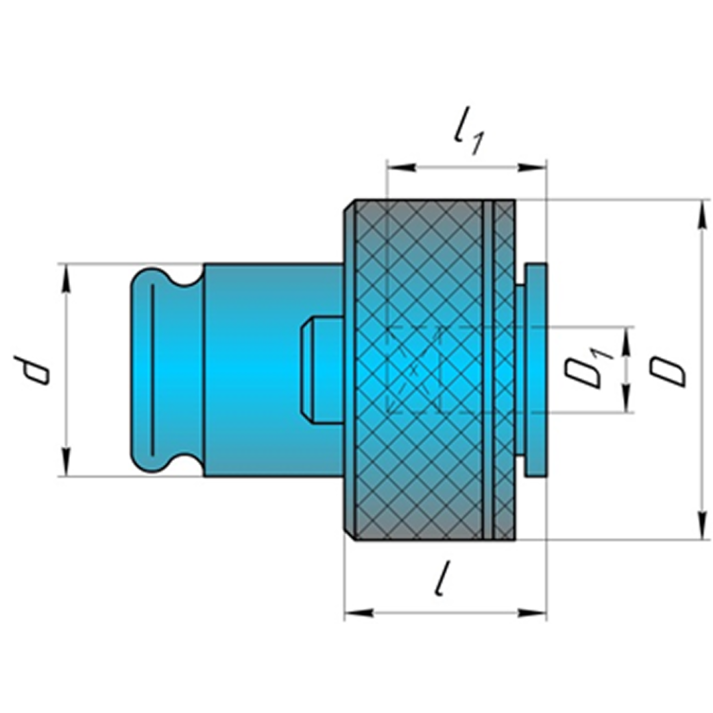 Головка предохранительная 6251-4002М -01 D нарезаемой метрической резьбы M4