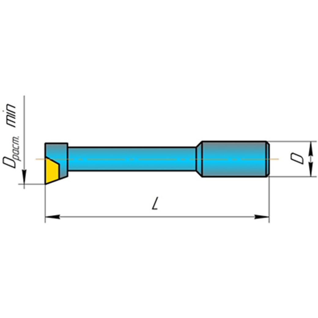 Резец расточной 2142-4022 Диапазон расточки 8…13