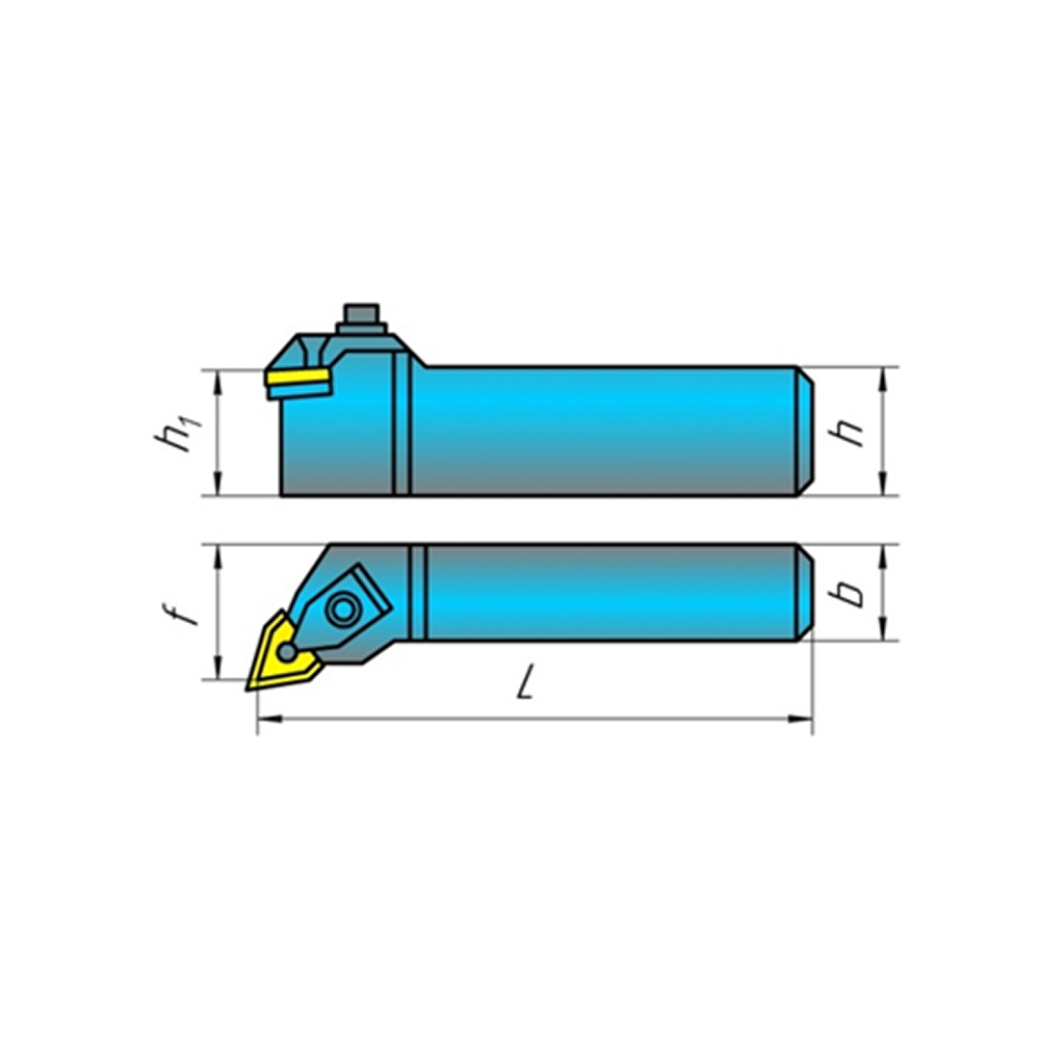 Резец контурный K01.4933.000- 31 MWLNL2525P08 h=h1 25 b 25 пластина WNUM-080408