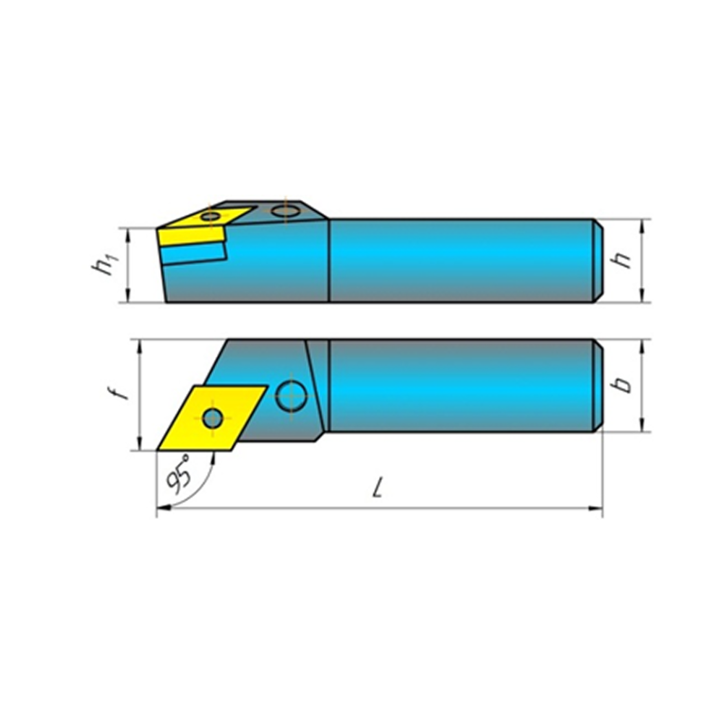 Резец проходной 2102-4035-01PCLNL2525M16  h=h1 25 b 25 пластина CNMM-160412