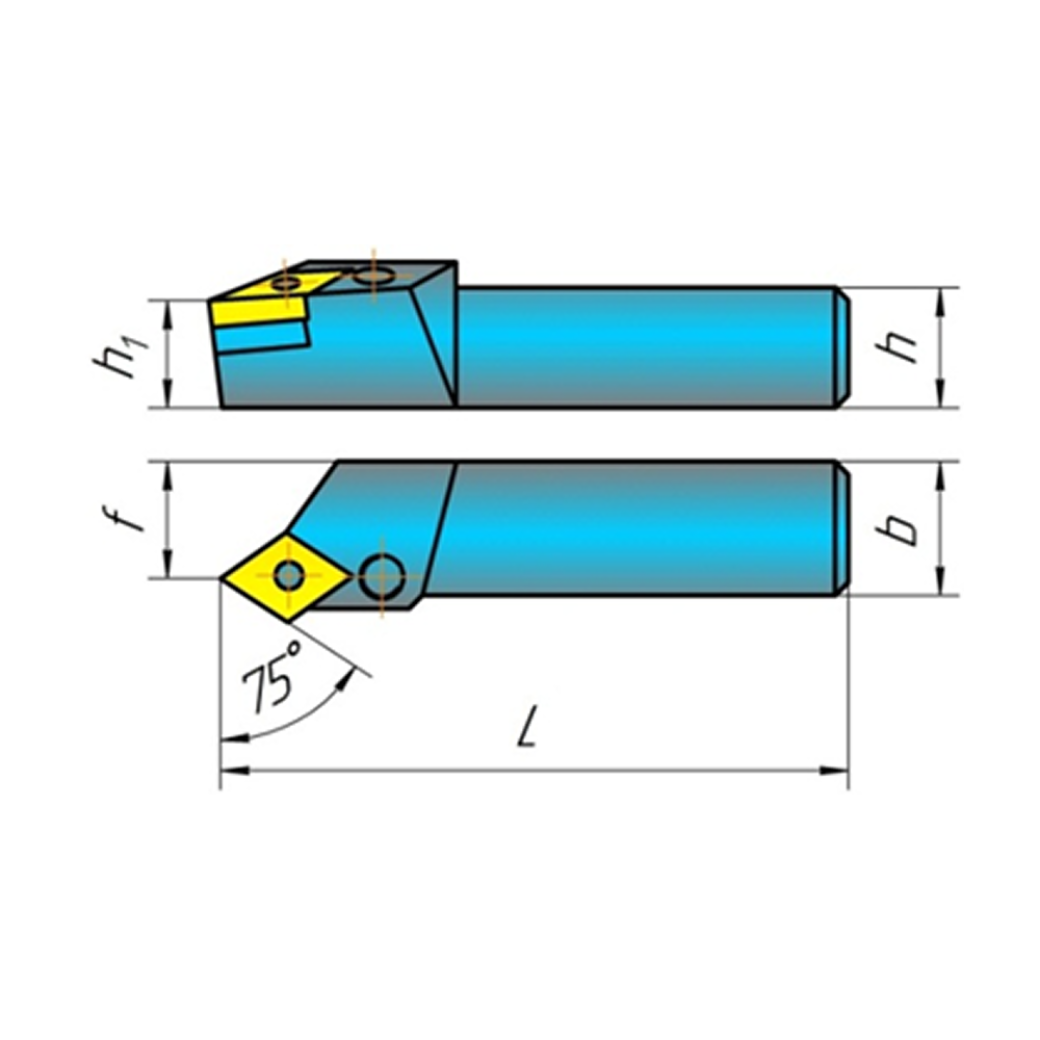 Резец   K01.4977.000- 02PCLNR2525M12 h=h1 25 b 25 пластина CNUM-120408