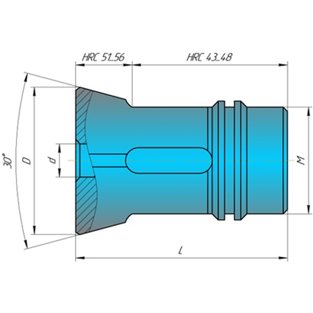 Цанга 012-6110-001 d max Ø73;сборн.max Ø65 Применяемость 1Б265Н-6К