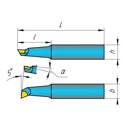 Резцы токарные расточные с пластинами из твердого сплава для глухих отверстий