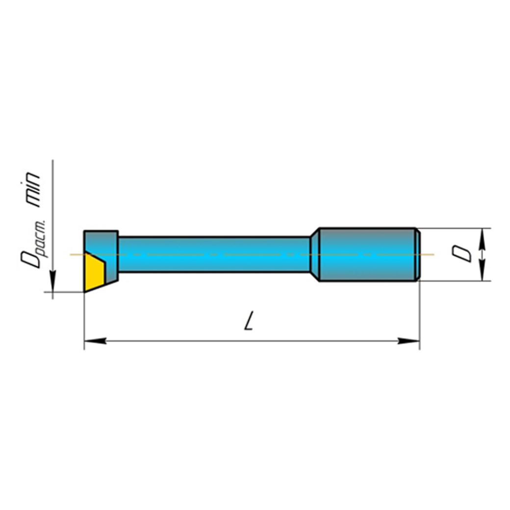 Резец расточной 2140-4008 -01  d расточки от 8 L 70