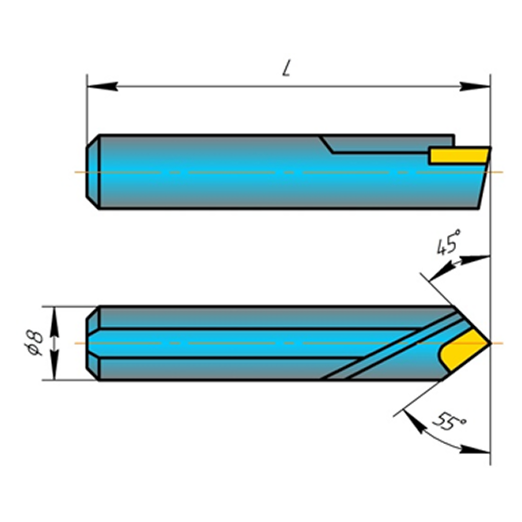 Резец расточной 2142-4020 -01 D 8 L 32
