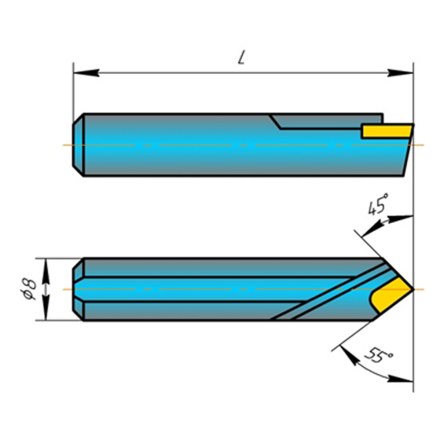 Резцы расточные с пластинами из твердого сплава