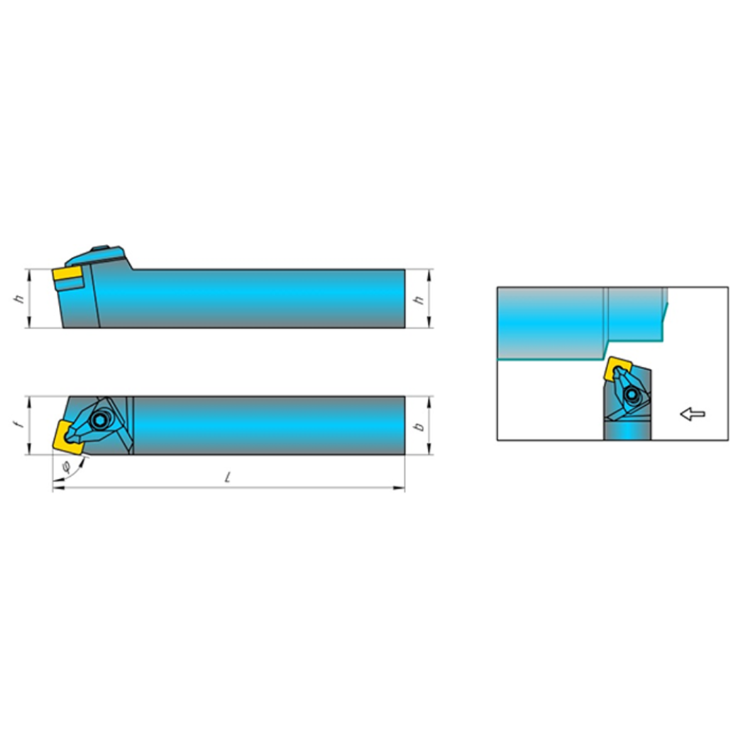 Резец проходной 2102-4044 h 25 b 25  пластина SNMG 120408