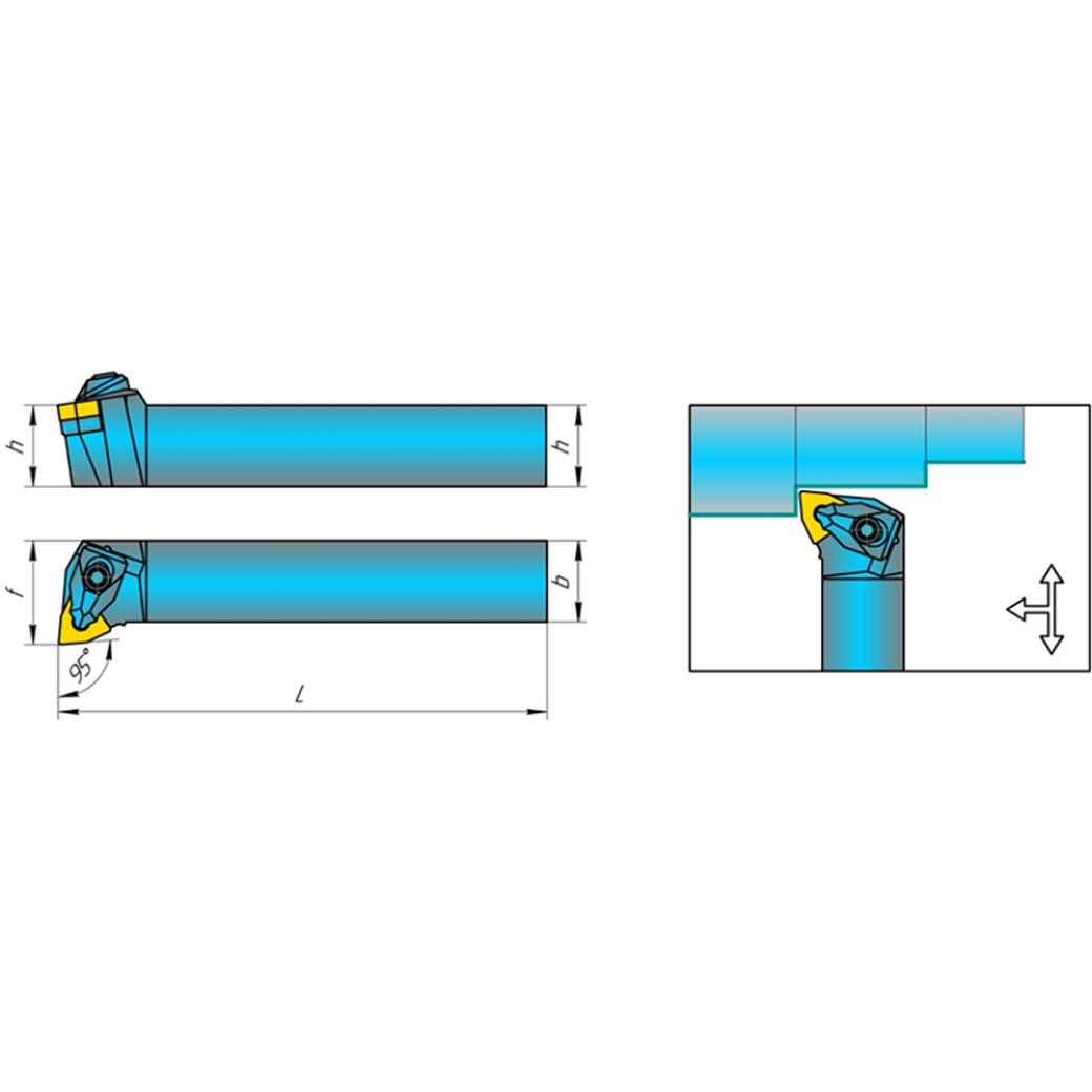 Резец проходной 2102-4046 h 25 b 25  пластина SNMG 120408