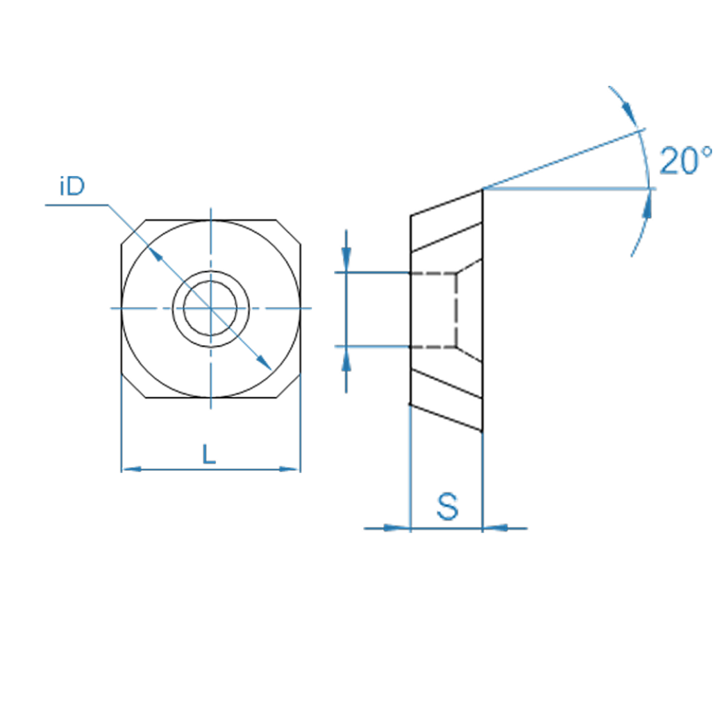 Торцевая фреза DF0145 D 100 z 6 Пластина SEET12T3