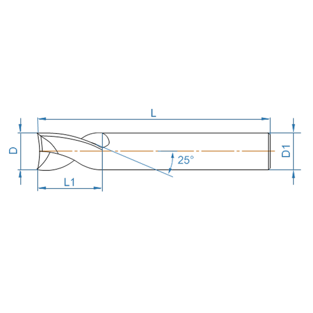 Фреза концевая М1-0161-Т D 12,0 L 84