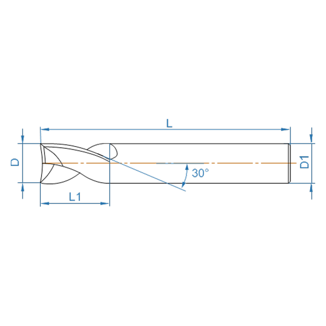 Фреза концевая М1-0120-Т D 10,0 L 64