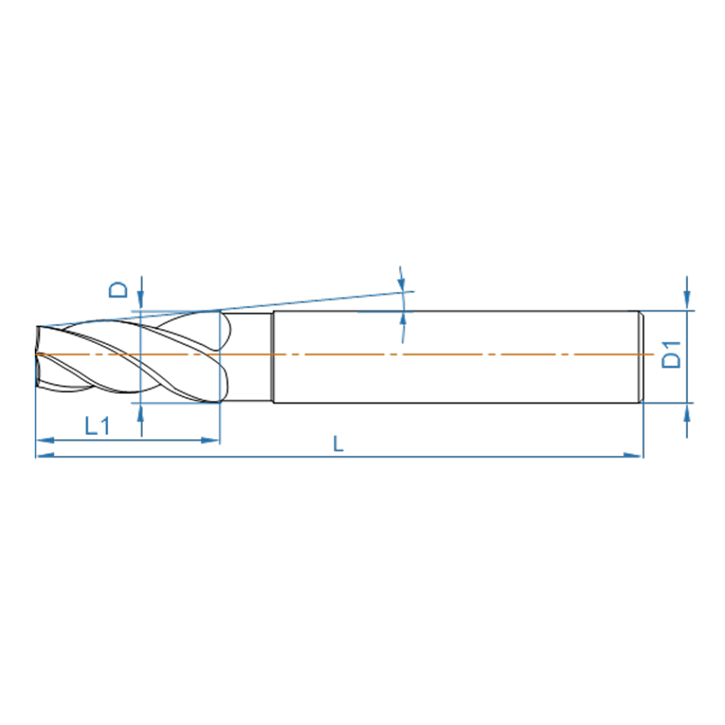 Фреза шпоночная М4-0140-Т D 10,0 L 80